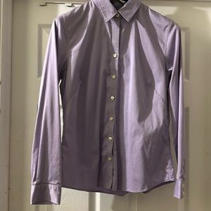 Banana Republic Sz14 no-iron fitted shirt in soft lavender. Cotton with stretch